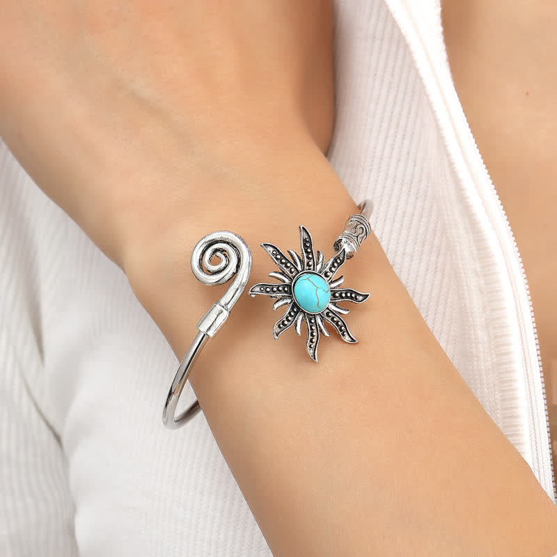 Bracelet créatif rétro tournesol turquoise