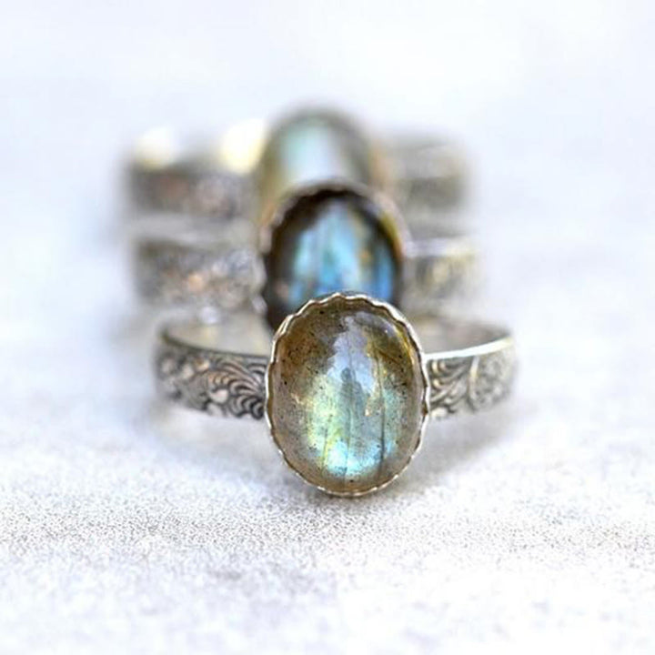 Olivenorma "Gentle Moonlight" - Bague en pierre de lune vintage