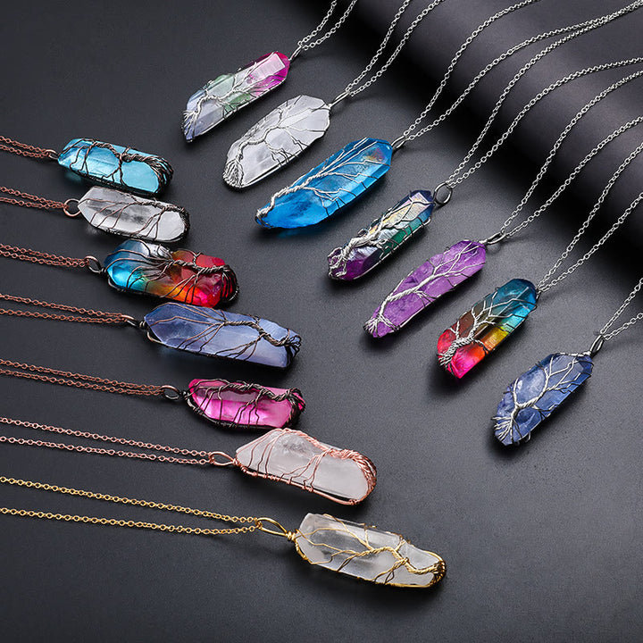 Olivenorma « Énergie de Vie » – Collier en cristal Arbre de vie 