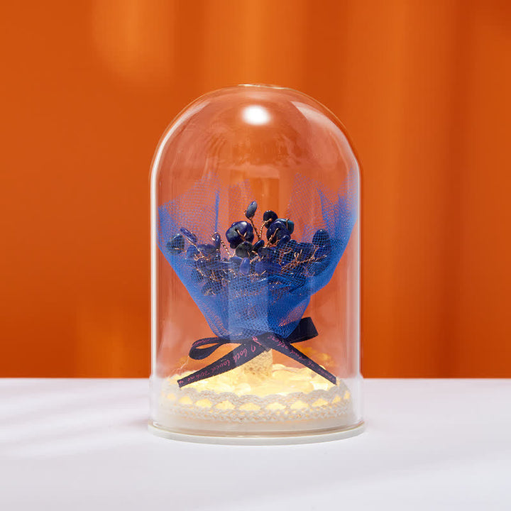 Décoration d'arbre Feng Shui avec couvercle en verre cristal naturel Olivenorma 