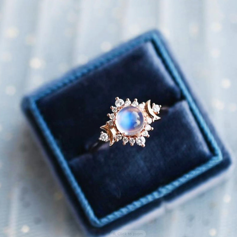 Bague Pierre de Lune Mon Soleil et mes Etoiles - image 5