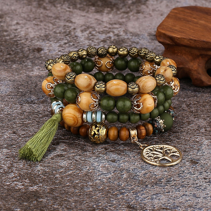 Ensemble de bracelets en perles Olivenorma Bohême Arbre de Vie (4 pièces) 
