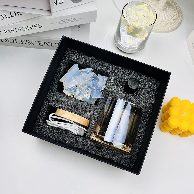 Coffret cadeau diffuseur sans flamme Olivenorma Lampe d'aromathérapie en cristal 