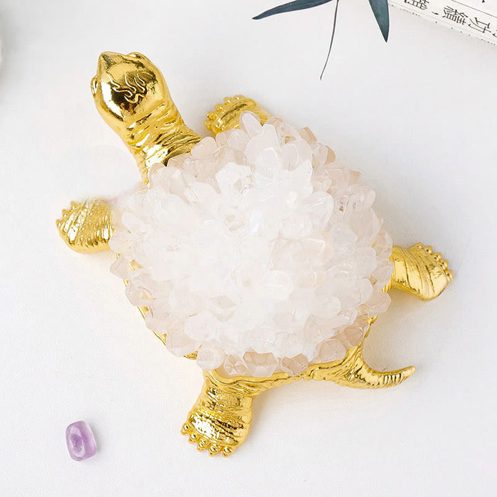 Lampe décorative en forme de tortue en cristal naturel Olivenorma 
