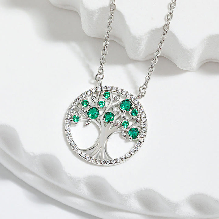 Olivenorma "Endless Growth" - Collier Arbre de Vie en Zircon