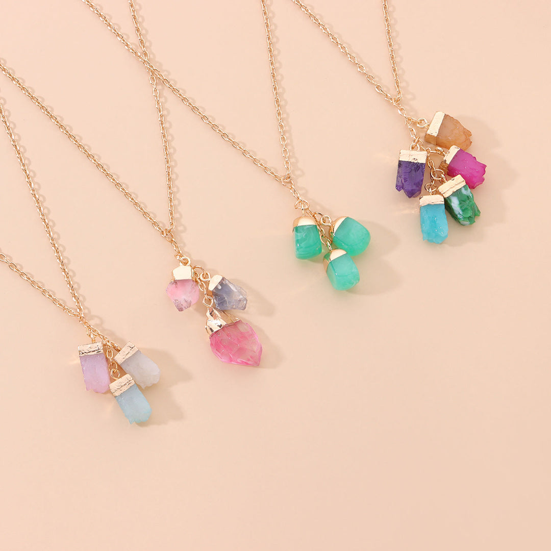 Collier avec pendentif en cristal coloré Olivenorma