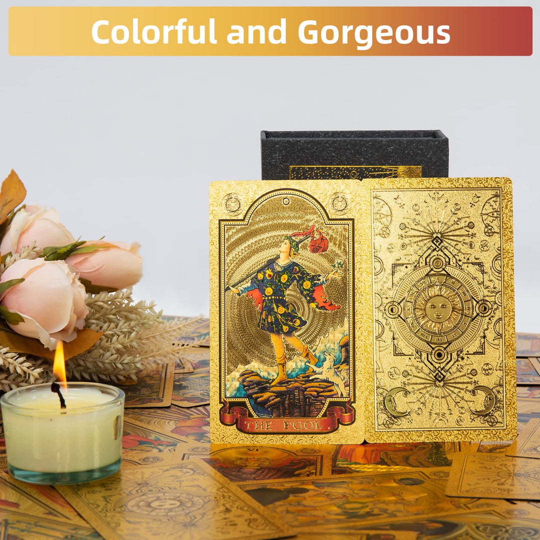 Cartes de tarot classiques Olivenorma Bronzing Golden Sun