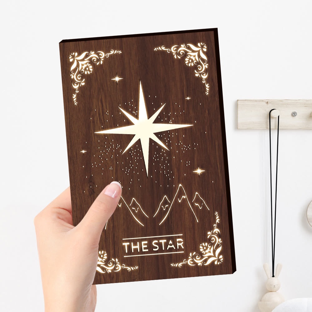 Lampe décorative en forme de ciel étoilé "THE STAR" en bois Olivenorma 