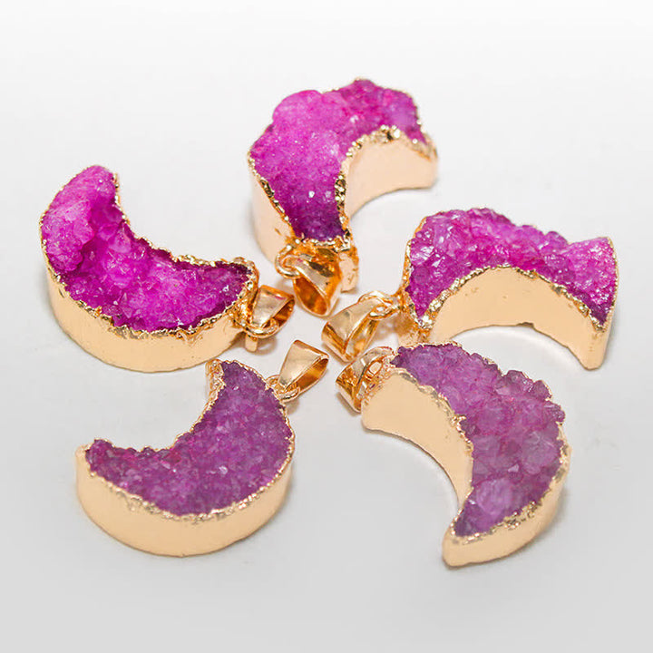 Collier croissant de lune en cristal naturel Olivenorma