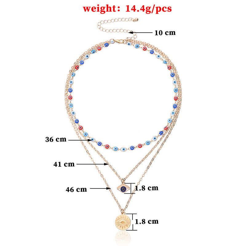 Collier multicouches en époxy contre le mauvais œil Olivenorma