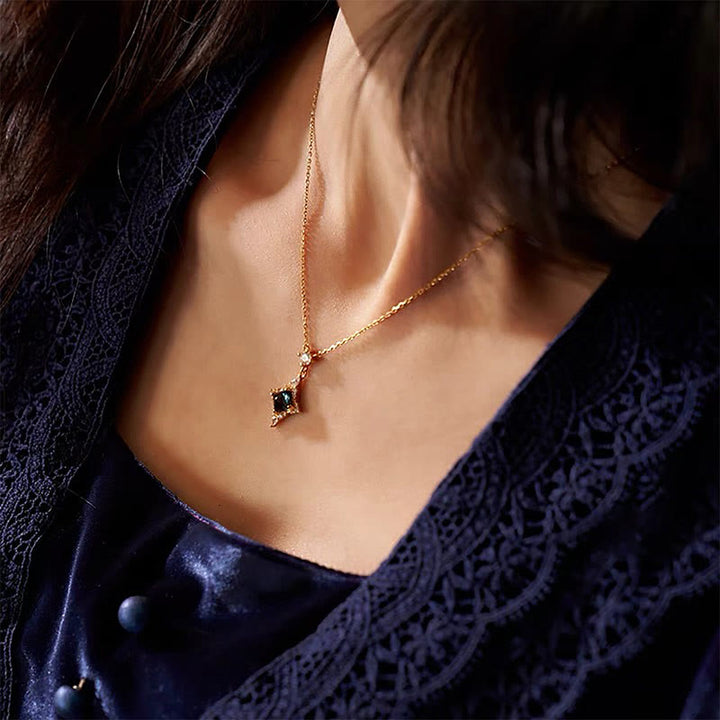 Collier en topaze bleue naturelle de Londres « Eternal Bliss » Olivenorma 