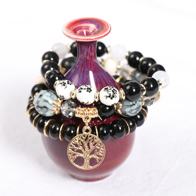 Ensemble de bracelets en cristal arbre de vie fait main Olivenorma Boho