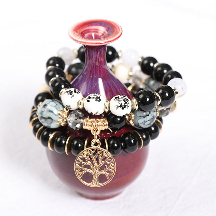Ensemble de bracelets en cristal arbre de vie fait main Olivenorma Boho