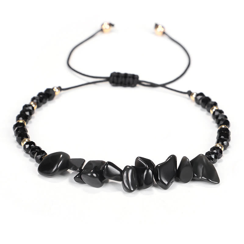 Bracelet en fil de gravier et cristal de Bohème Olivenorma