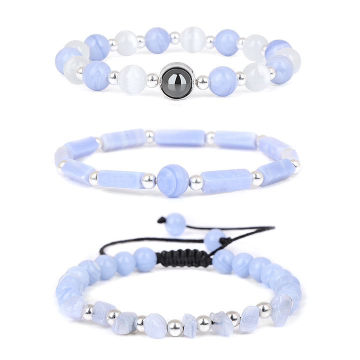 Bracelet en cristal naturel Olivenorma « Healing Wishes » en 3 pièces