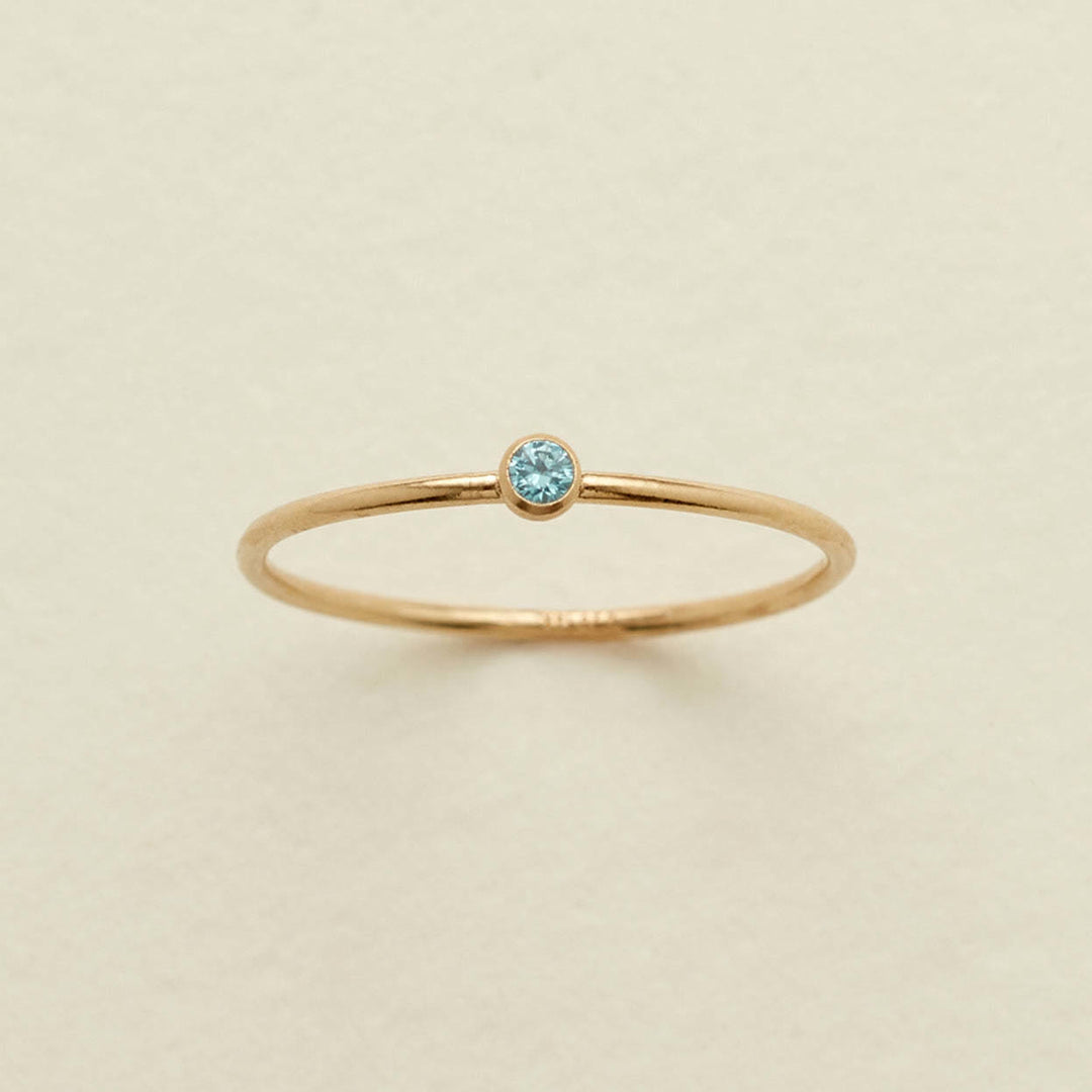 Bague fine de naissance Olivenorma avec pierre de naissance pour 12 mois - image 20