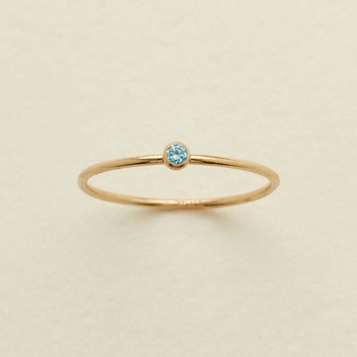 Bague fine de naissance Olivenorma avec pierre de naissance pour 12 mois - image 20