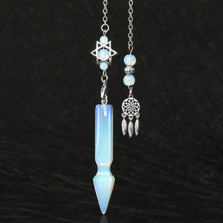 Pendule Lotus Metatron en cristal naturel Olivenorma