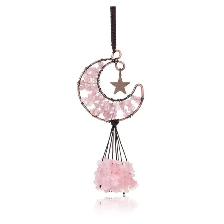 Carillon à vent en cristal de chakra de la lune et des étoiles Olivenorma