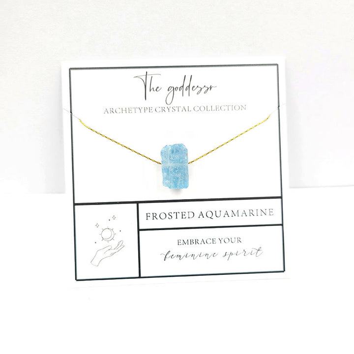 Collier avec pierres précieuses brutes taillées, cadeau de gratitude spirituelle Olivenorma 