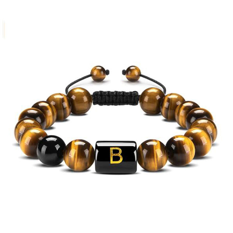 Bracelet de protection lettre œil de tigre - Œil de tigre - B - image 5