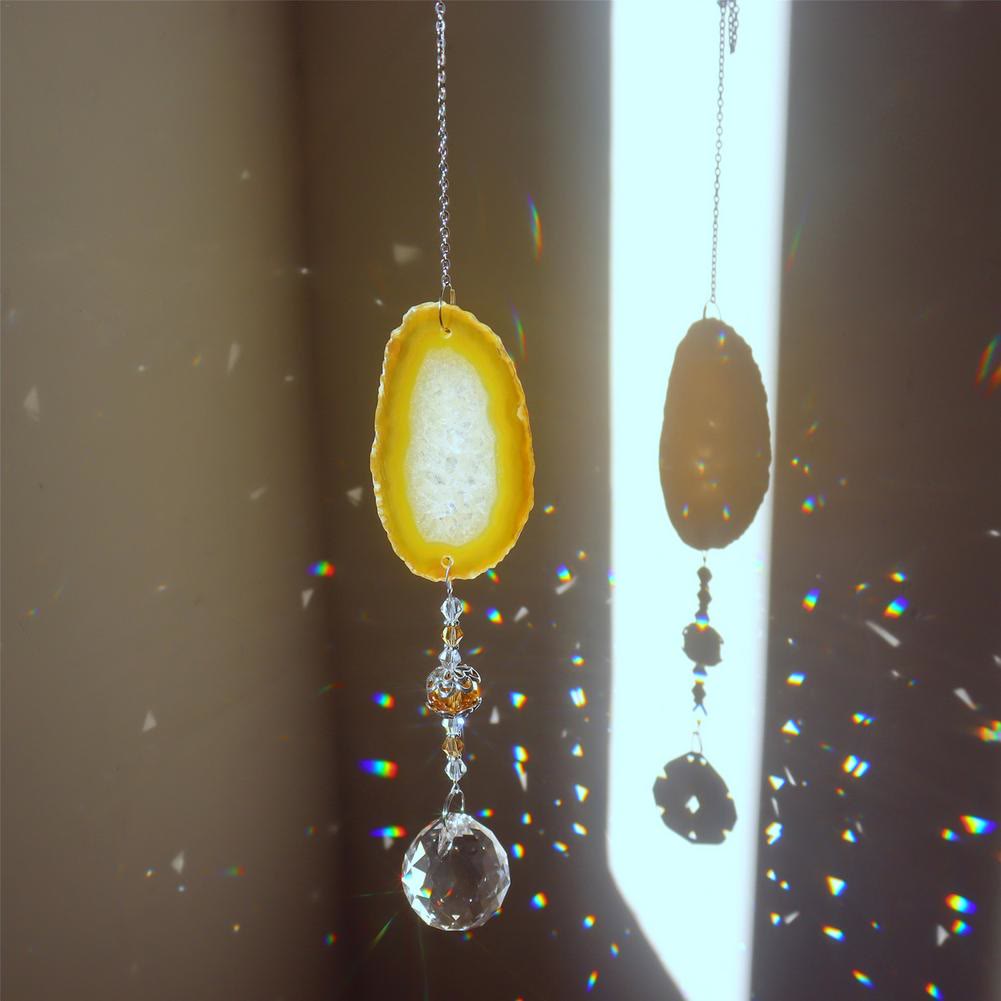 Pendentif suspendu fait main Olivenorma Carillon éolien en cristal de soleil