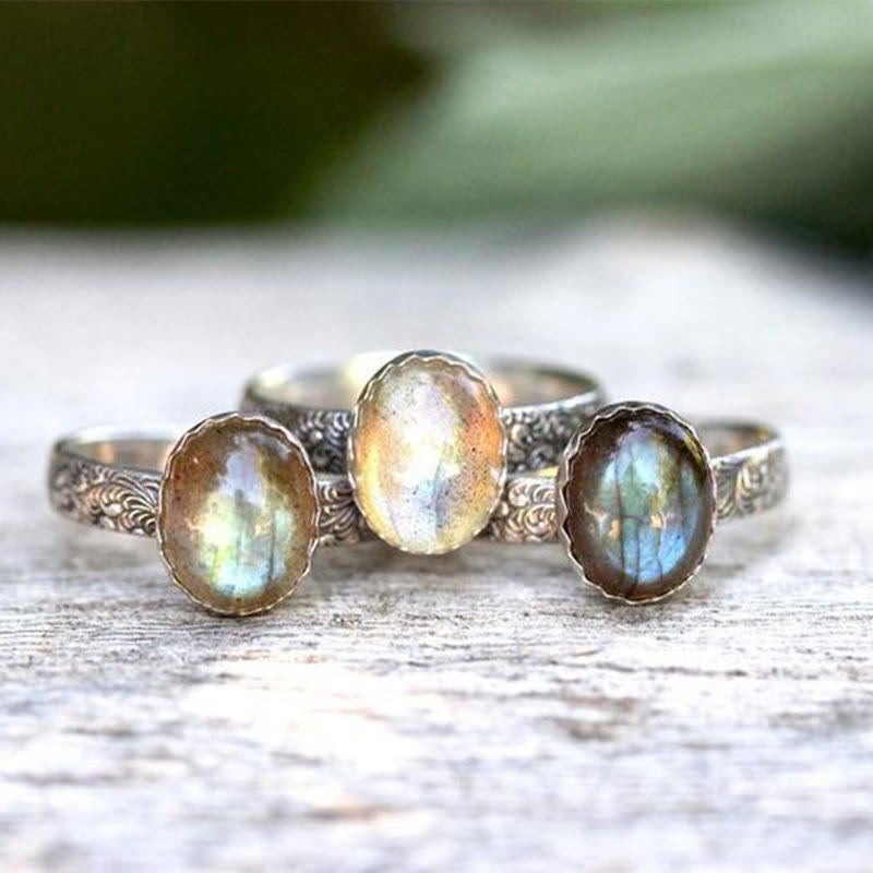 Olivenorma "Gentle Moonlight" - Bague en pierre de lune vintage