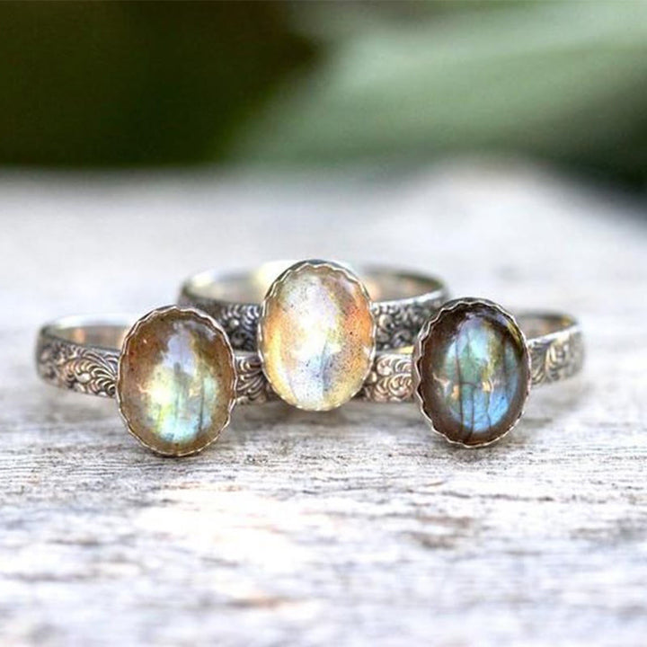 Olivenorma "Gentle Moonlight" - Bague en pierre de lune vintage