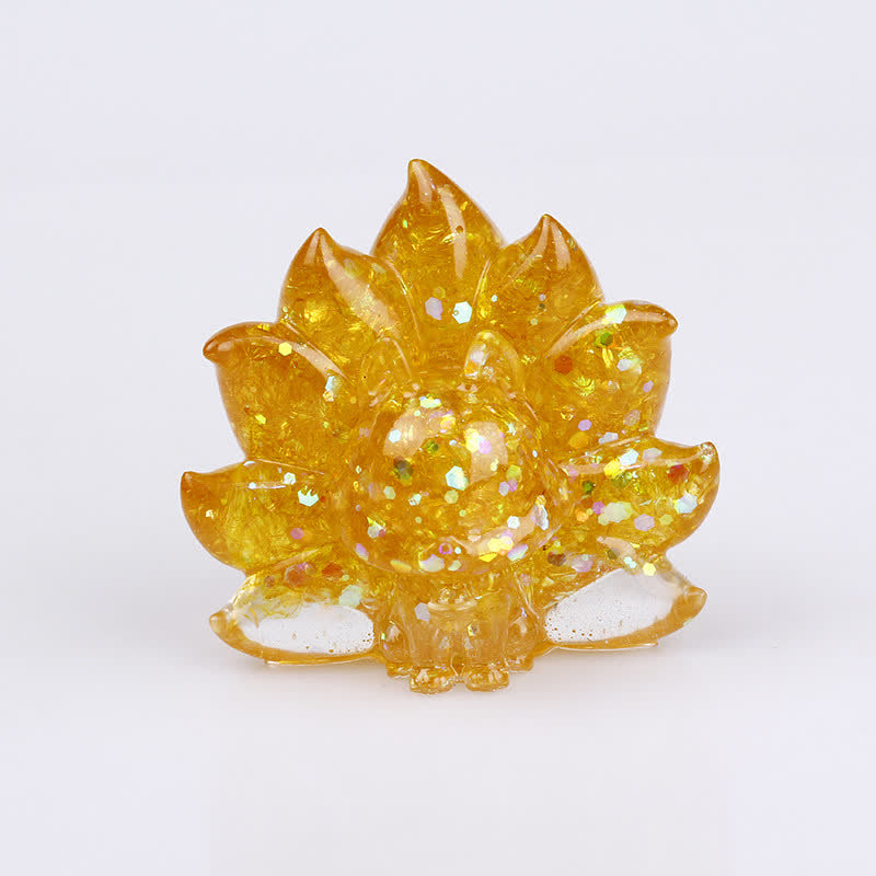 Décoration en pierres précieuses de renard en cristal naturel Olivenorma