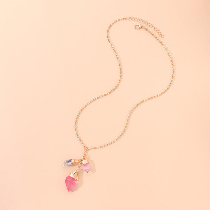 Collier avec pendentif en cristal coloré Olivenorma