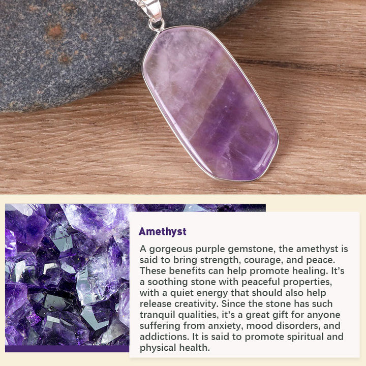 Collier en pierre de cristal naturel Olivenorma