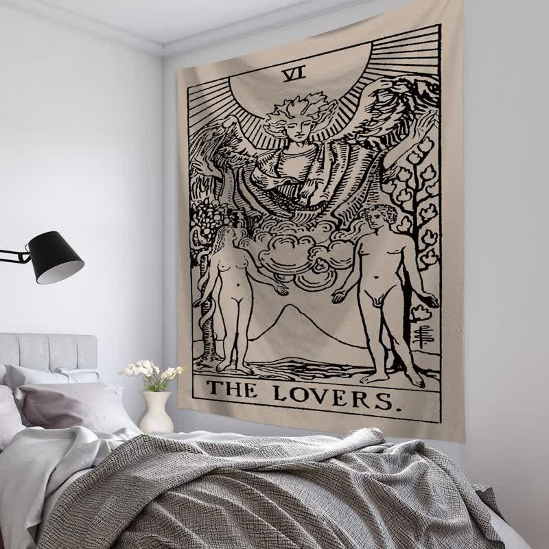 Tapisserie murale avec cartes de tarot