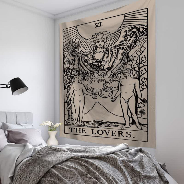 Tapisserie murale avec cartes de tarot