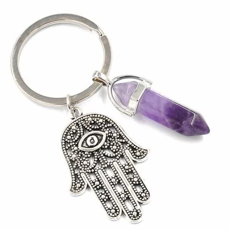 Porte-clés en cristal inspirant en forme de main de Fatima Olivenorma