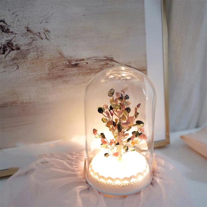 Décoration de Noël en forme de veilleuse en pierre de cristal Olivenorma 