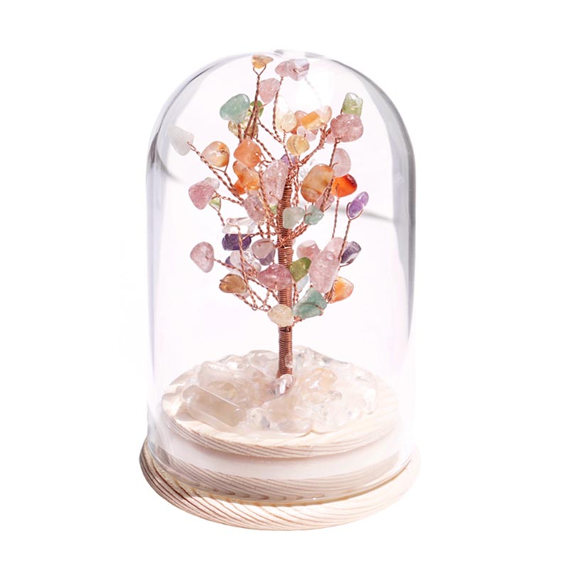 Décoration de Noël en forme de veilleuse en pierre de cristal Olivenorma 