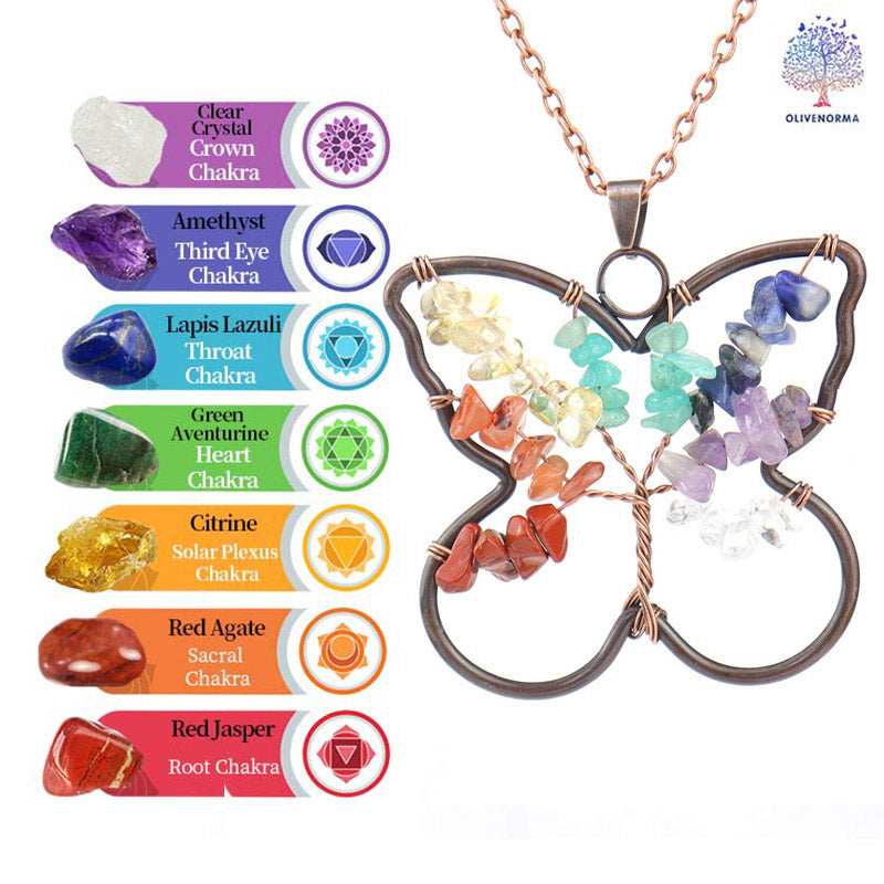 Collier de guérison Chakra Papillon 