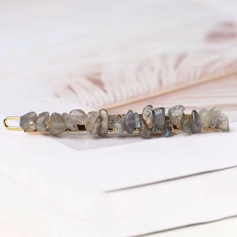 Épingle à cheveux en cristal naturel brisé Olivenorma