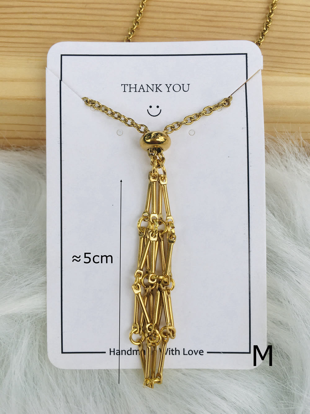 Collier avec pendentif en pierre brute et maille métallique en cristal Olivenorma 
