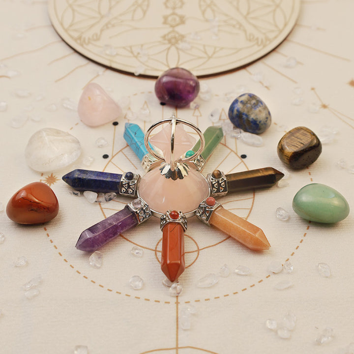 Décoration de chakra en cristal naturel Olivenorma 