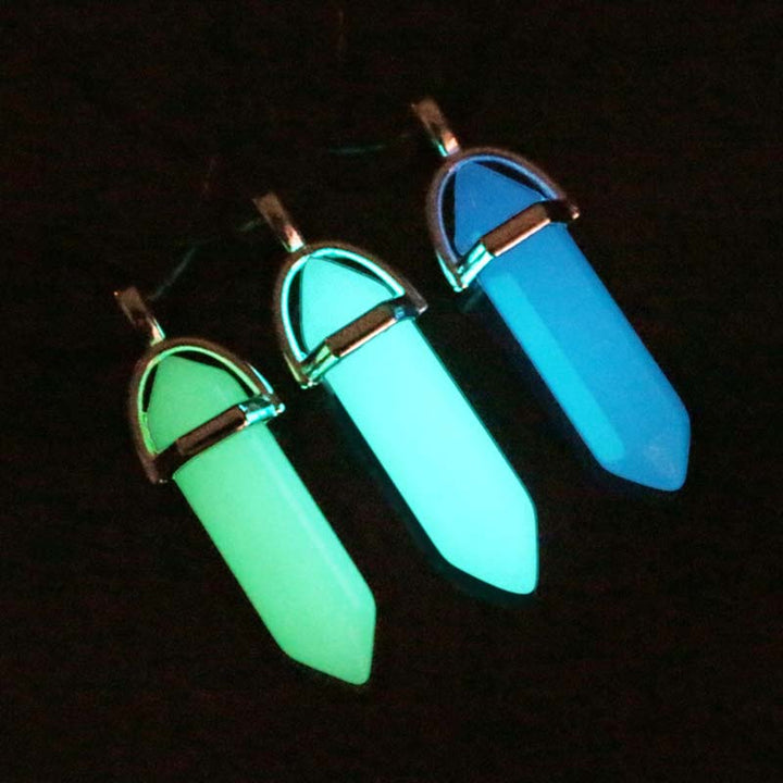 Collier en pierre de lune à colonne hexagonale Olivenorma 