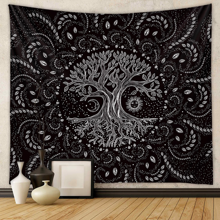 Tapisserie murale mandala colorée arbre de vie Olivenorma 