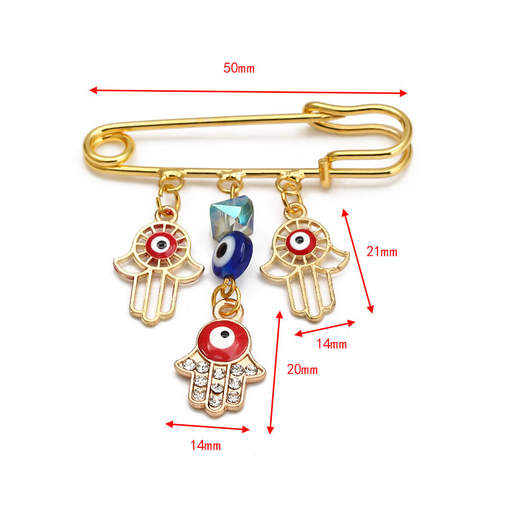 Broche Olivenorma série Evil Eye Hamsa - Œil rouge maléfique et Hamsa - image 22