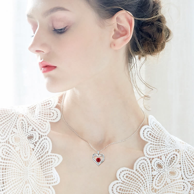 Olivenorma « Je t'aimerai toujours » – Collier cœur pierre de naissance Amour éternel - image 5