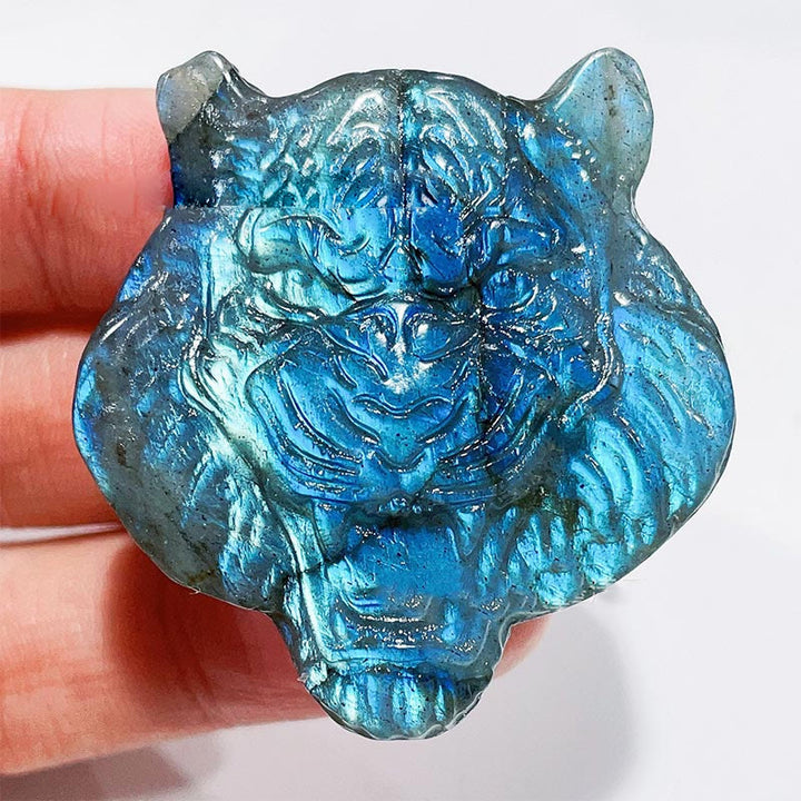 Ornements de visage de lune en labradorite naturelle Olivenorma Décoration en pierres précieuses