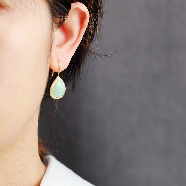 Boucles d'oreilles élégantes en orgonite et lapis-lazuli 