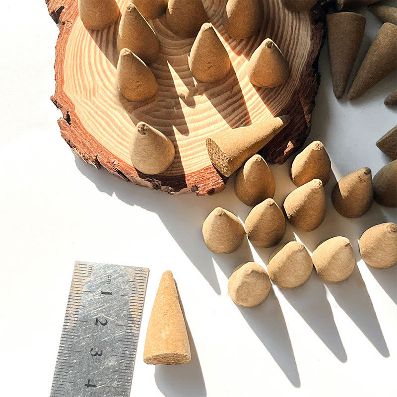 Cônes d'encens à la sauge pour méditation et purification par les cristaux d'aromathérapie Olivenorma 