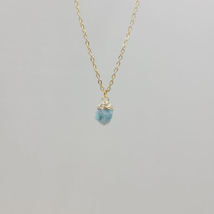 Collier en pierre précieuse brute irrégulière en cristal Olivenorma