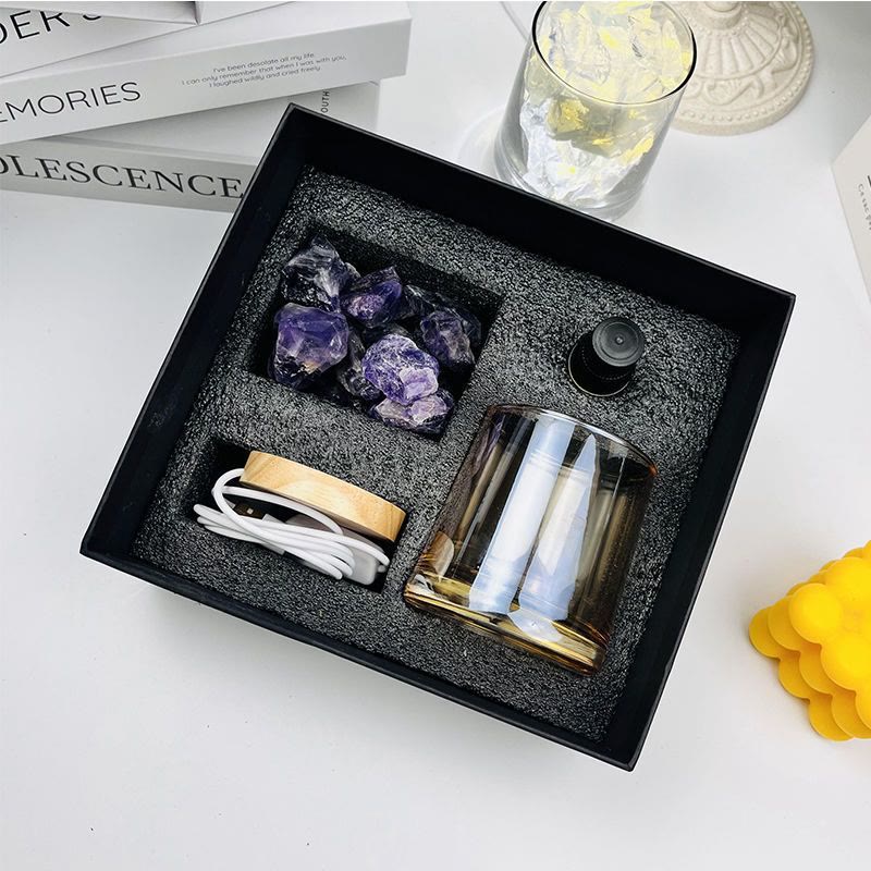 Coffret cadeau diffuseur sans flamme Olivenorma Lampe d'aromathérapie en cristal 