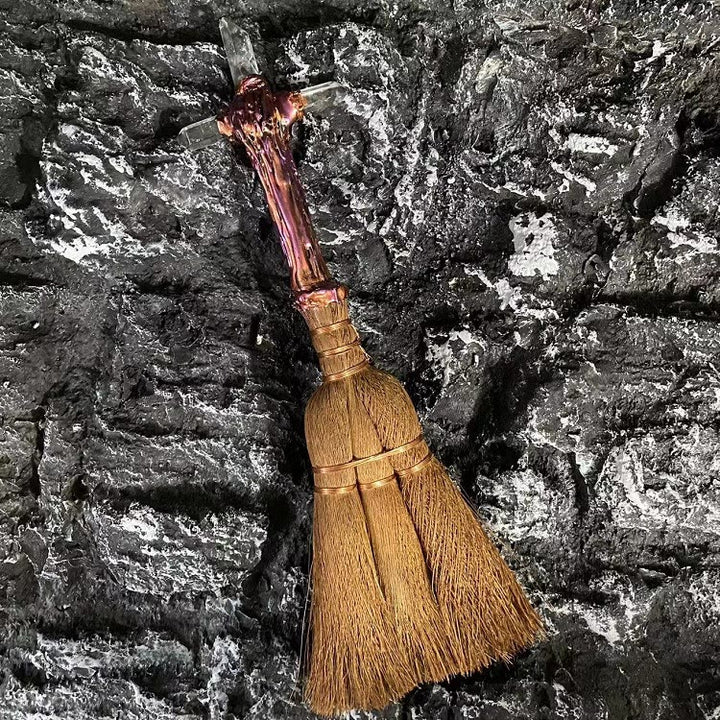 Balai de cristal ornemental de sorcière rituelle Olivenorma